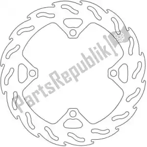 MOTO MASTER 6203110599 schijf 110599, flame factory fixed disc 240 - Onderkant
