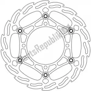 MOTO MASTER 6206111037 disco 111037, disco de aço flutuante de chama 260 - Lado inferior