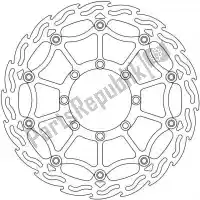 6233111042, Moto Master, Schijf 111042, flame floating steel disc 320    , Nieuw