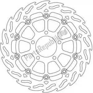 MOTO MASTER 6206112019 schijf 112019, flame floating alu disc 300 - Onderkant