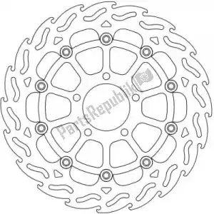 MOTO MASTER 6206112030 schijf 112030, flame floating alu disc 310 - Onderkant