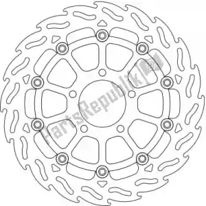 MOTO MASTER 6206112036 disc 112036, flame floating alu disc 300 - Bottom side