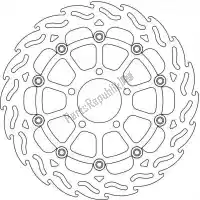 6206112037, Moto Master, Schijf 112037, flame floating alu disc 310    , Nieuw