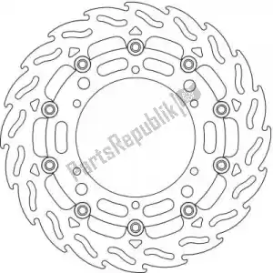 MOTO MASTER 6206112039 schijf 112039, flame floating alu disc 300 - Onderkant