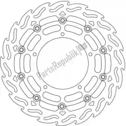 Qui puoi ordinare disco 112043, disco in alluminio flottante a fiamma 320 da Moto Master , con numero parte 6206112043: