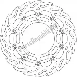 MOTO MASTER 6206112045 disc 112045, flame floating alu disc 310 - Bottom side