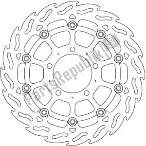 MOTO MASTER 6206112047 disque 112047, disque alu flottant flamme 300 - La partie au fond