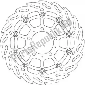 MOTO MASTER 6206112048 schijf 112048, flame floating alu disc 300 - Onderkant