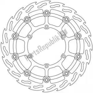 MOTO MASTER 6206112056 schijf 112056, flame floating alu disc 310 - Onderkant