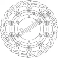 6209112065, Moto Master, Disque 112065, disque alu flottant flamme 298    , Nouveau