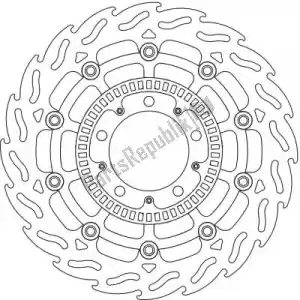 MOTO MASTER 6206112073 disc 112073, flame floating alu disc 300 - Bottom side