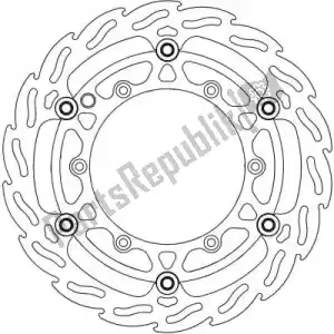 MOTO MASTER 6206112083 schijf 112083, flame floating alu disc 270 - Onderkant