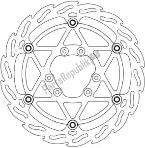 MOTO MASTER 6206112086 disc 112086, flame floating alu disc 270 - Bottom side