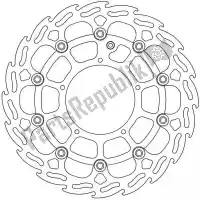 6209112101, Moto Master, Disco 112101, disco de alumínio flutuante de chama 298    , Novo