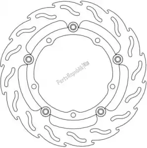 MOTO MASTER 6206112115 disc 112115, flame floating alu disc 267 - Bottom side