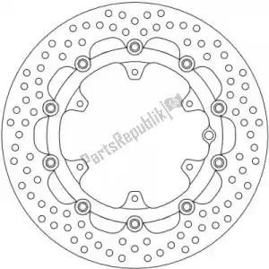 MOTO MASTER 6221112127 schijf 112127, halo floating alu disc 300 - Onderkant