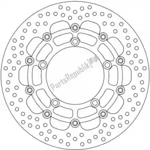 MOTO MASTER 6221112128 disco 112128, disco de alumínio flutuante halo 310 - Lado inferior