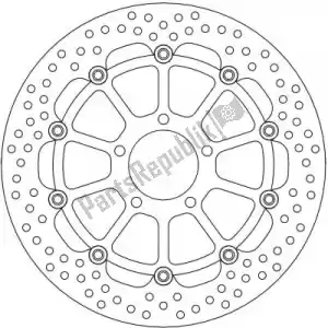 MOTO MASTER 6221112129 disco 112129, disco de aluminio flotante halo 320 - Lado inferior