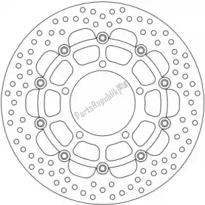 MOTO MASTER 6221112131 disco 112131, disco de alumínio flutuante halo 310 - Lado inferior