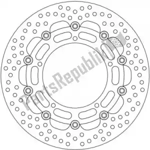 MOTO MASTER 6221112137 disco 112137, disco de aluminio flotante halo 300 - Lado inferior