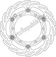 6206112145, Moto Master, Schijf 112145, flame floating alu disc 260    , Nieuw