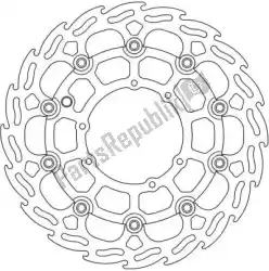 schijf 112150, flame floating alu disc 298 van Moto Master, met onderdeel nummer 6209112150, bestel je hier online: