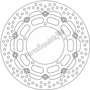 MOTO MASTER 6221112161 disco 112161, disco de aluminio flotante halo 310 - Lado inferior
