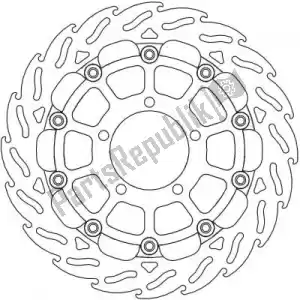 MOTO MASTER 6215112175 schijf 112175, flame 5,5mm racing series - Onderkant