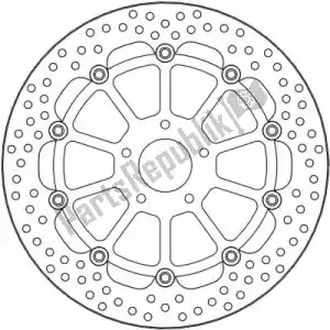 MOTO MASTER 6221112178 disco 112178, disco de aluminio flotante halo 320 - Lado inferior