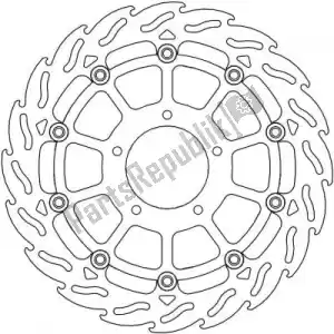 MOTO MASTER 6206112179 disco 112179, disco de alumínio flutuante de chama 320 - Lado inferior