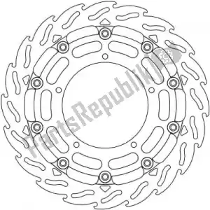 MOTO MASTER 6215112190 schijf 112190, flame 5,5mm racing series - Onderkant