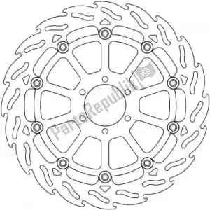 MOTO MASTER 6206112195 disco 112195, disco de alumínio flutuante de chama 320 - Lado inferior