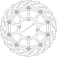 6206112230, Moto Master, Disque 112230, disque alu flottant flamme 320    , Nouveau