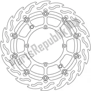 MOTO MASTER 6206112233 disc 112233, flame floating alu disc 320 - Bottom side