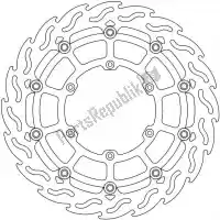 6206112236, Moto Master, Schijf 112236, flame floating alu disc 320    , Nieuw