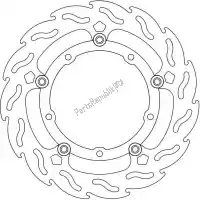 6206112241, Moto Master, Schijf 112241, flame floating alu disc 282    , Nieuw