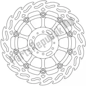 MOTO MASTER 6206113011 schijf 113011, flame float alu disc 296 - Onderkant