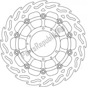 MOTO MASTER 6206113017 disc 113017, flame float alu disc 310 - Bottom side