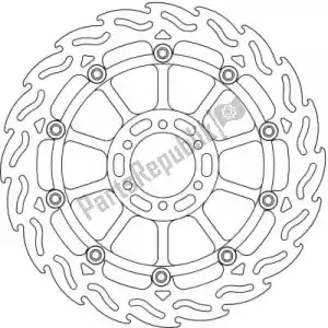 MOTO MASTER 6206113021 disc 113021, flame float alu disc 320 - Bottom side