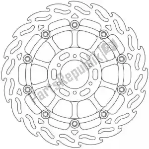 MOTO MASTER 6206113022 disco 113022, llama flotador alu disco 296 - Lado inferior