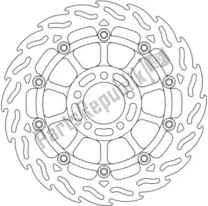 MOTO MASTER 6206113023 schijf 113023, flame float alu disc 300 - Onderkant