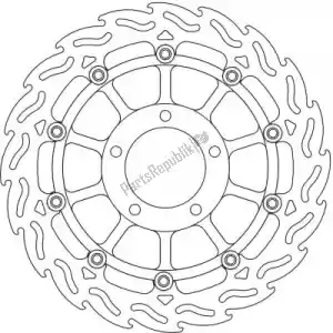 MOTO MASTER 6206113043 disc 113043, flame float alu disc 320 - Bottom side