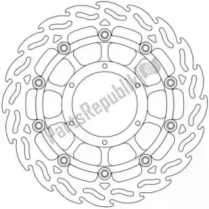 MOTO MASTER 6206113056 disc 113056, flame float alu disc 296 - Bottom side