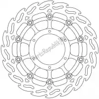 6206113093, Moto Master, Schijf 113093, flame float alu disc 296    , Nieuw