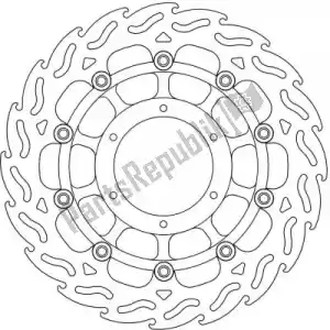 MOTO MASTER 6206113095 disque 113095, flamme flotteur disque alu 310 - La partie au fond