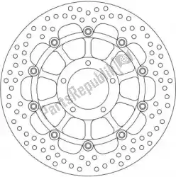 schijf 113136, halo float alu offs. Disc 305 van Moto Master, met onderdeel nummer 6221113136, bestel je hier online: