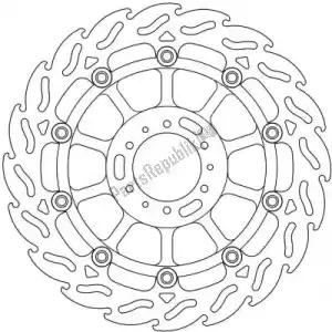 MOTO MASTER 6206113169 schijf 113169, flame float alu disc 296 - Onderkant