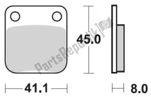 MOTO MASTER 6250090011 pastilla de freno 090011, pastillas de freno sinter racing - Lado inferior