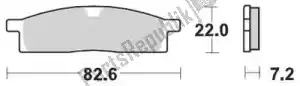 MOTO MASTER 6253091212 brake pad 091212, brake pads sinter racing gp - Bottom side