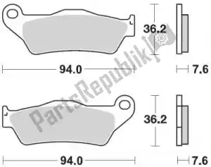 MOTO MASTER 6250093011 remblok 093011, brake pads sinter racing - Onderkant